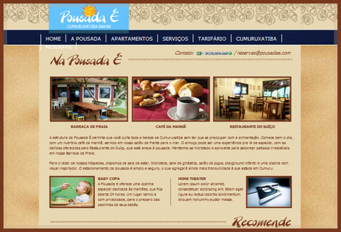 Novo website Pousada É - Pousada em Cumuruxatiba